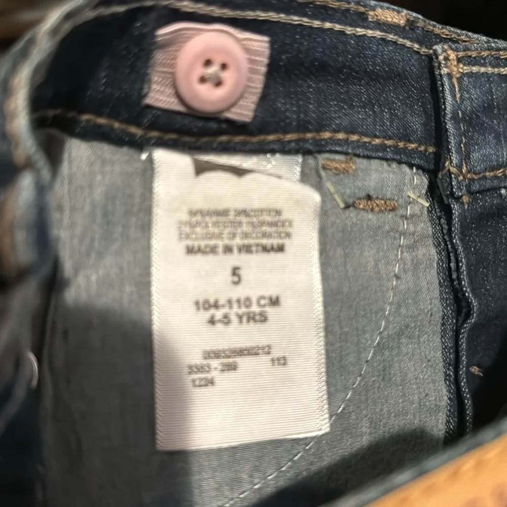 Levi's Shorty Short Girls Stretch Blue Adjustable